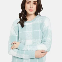 METTLE Checked Round Neck Pullover Sweater-picture-45