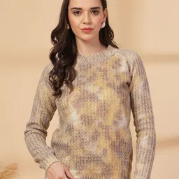 Juelle Women Self Design Pullover Sweaters-53