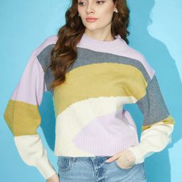 STREET 9 Colourblocked Acrylic Pullover-picture-4