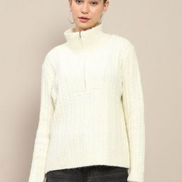 Madame Women Cable Knit Pullover-image-88