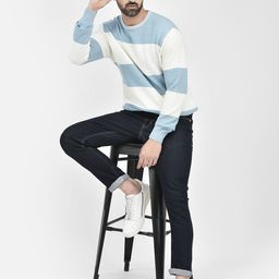 Crimsoune Club Colourblocked Round Neck Cotton Pullover Sweaters-image-40