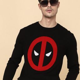 Free Authority Deadpool Printed Cotton Pullover-image-72