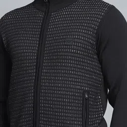 Monte Carlo Men Self Design Mock Collar Open-Front Sweaters image 2
