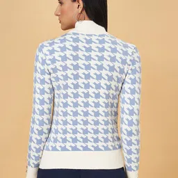 Annabelle by Pantaloons Abstract Printed Mock Collar Pullover image 4