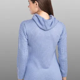 Moda Elementi Self Design Shawl Collar Pullover image 2