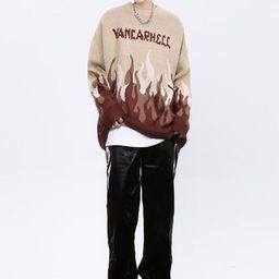 StyleCast Men Typography Self Design Pullover Sweaters image 2