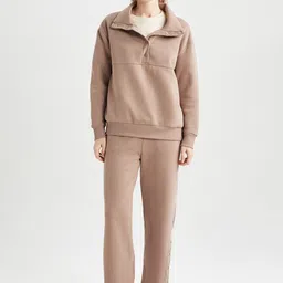 DeFacto Mock Collar Pullover Sweatshirt image 5