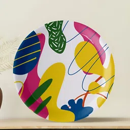 nestroots White Colorblocked Wall Decor Plates-image-59