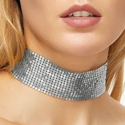 OOMPH Silver-Plated Necklace-25
