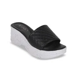 ICONICS Textured Open Toes Wedge Heels image 4