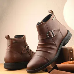 MONDAIN Men Leather Flatforms Shoes-picture-31
