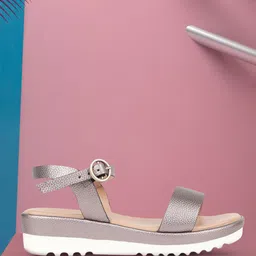 Bata Women Grey Solid Flatforms-picture-37