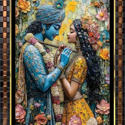 radha kirshna photo frame 21 inch squre-picture-37