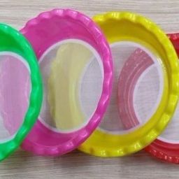 Multipurpose Plastic Flour/Atta Strainer, Sieves, Chalnis, Pack of 4, Multicolor Sieve-17