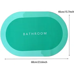 Aura Sea Green Printed 300 GSM Non-Slip Bath Mat-picture-10
