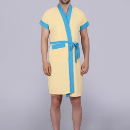 POORAK Shawl Collar Terry Bath Robe-image-90