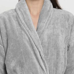 MYTRIDENT Grey Pure Cotton Soft & Comfortable Bathrobe image 4