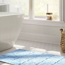 MASPAR Color Art Slab Blue Cotton 1634 GSM Bath Rug-image-24