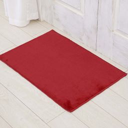Ariana Red Rectangular 1000 GSM Microfiber Anti Skid Bath Rug-image-6
