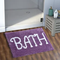 AEROHAVEN Purple & White Bath Pattern Microfiber Bath Mat-38