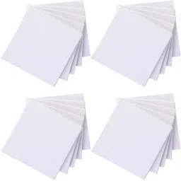 Cotton Canvas Board Medium Grain 4 X 4 Inch with 4MM Board Backing -15pc Cotton Medium Grain Board Canvas (Set of 15)-22