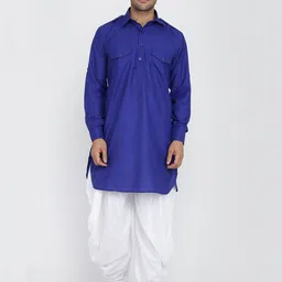 ROYAL KURTA Shirt Collar Pure Cotton Kurta with Patiala-picture-48