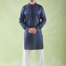 Arihant Rai Sinha Men Regular Pure Silk Kurta with Patiala-image-98