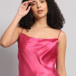 Mast & Harbour Shoulder Straps Satin Top-image-47