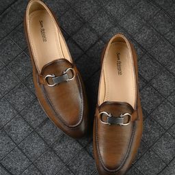 San Frissco Men Textured Formal Slip-On Shoes-picture-3