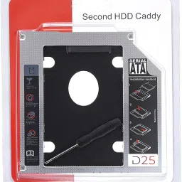 D25 Optical Bay 2nd Hard Drive Caddy, 12.7 mm CD/DVD Drive Slot for SSD and HDD to Expanded Data Storage on All Laptops 2.5 inch internal hard drive enclosure/hard disk caddy-8
