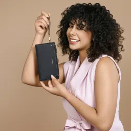 Women Casual Black Artificial Leather Wallet-image-45