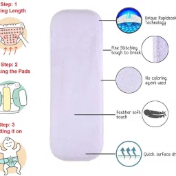 wahhson Printed Cloth Diapers for Babies,Reusable,Washable & Adjustable, Newborn, Kids image 4