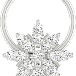 avsar Sonakshi 18kt Diamond White Gold Nose Wire-image-53