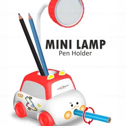 Rechargeable 360° Foldable Toy Car Design Table Lamp With Sharpner Kids Study 3 hrs Lantern Emergency Light-10