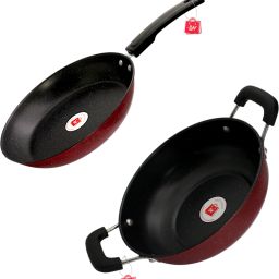 Premium Quality Nonstick Kadhai & Fry Pan 23 cm diameter 1 L capacity-image-71