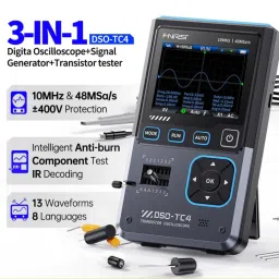 FNIRSI DSO-TC4 3-in-1 Multi-Function Tester 10MHz Digital Oscilloscope 48MSa/s Transistor Tester & Signal Generator FNIRSI DSO-TC4 3-in-1 Multi-Function Tester 10MHz Digital Oscilloscope 48MSa/s Transistor Tester & Signal Generator image 2