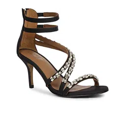 Saint G Embellished Open Toe Leather Slim Heels-29