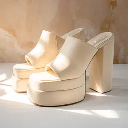 Shoetopia Square Toe Platform Heels-8