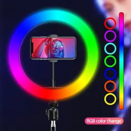 Wrapo Multicolor Selfie Light without Tripod Stand Ring Flash-10