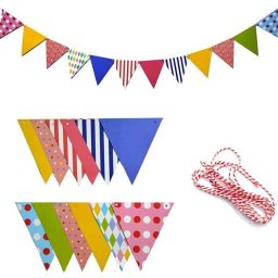 Bunting Flags Banner for Kids Room,Play School Decor Birthday Party,Baby Shower Pennant Flag-image-80
