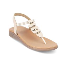 Tresmode VELENCIA Embellished T-Strap Flats With Backstrap-37