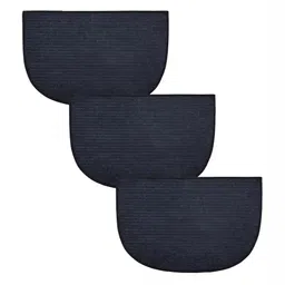 Kuber Industries Grey 3 Pieces Anti-Skid D-Shaped Doormats-99
