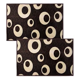 Kuber Industries 2-Pcs Brown Printed Anti-Skid Doormats-39