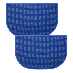 Kuber Industries Blue 2 Pieces Anti-Skid D-Shaped Doormats-image-67