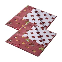 Kuber Industries Maroon 2 Pieces Printed Baby Crib Mattress Protector-image-51