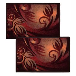 Kuber Industries Brown 2 Pcs Anti-Skid Doormat-52