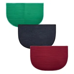 Kuber Industries Maroon & Green 3 Pieces Anti-Skid Doormats-image-71