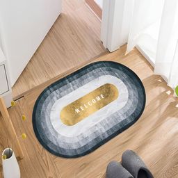 Kuber Industries Grey & White Soft Anti Skid & Super Absorbent Door Mat-image-78