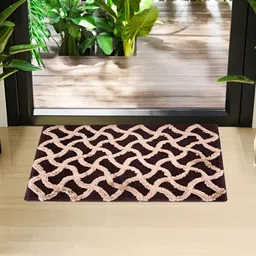 Kuber Industries Maroon 2 Pieces Anti Skid Doormat-48