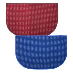 Kuber Industries Maroon & Blue 2 Pieces Anti-Skid Doormats-image-76